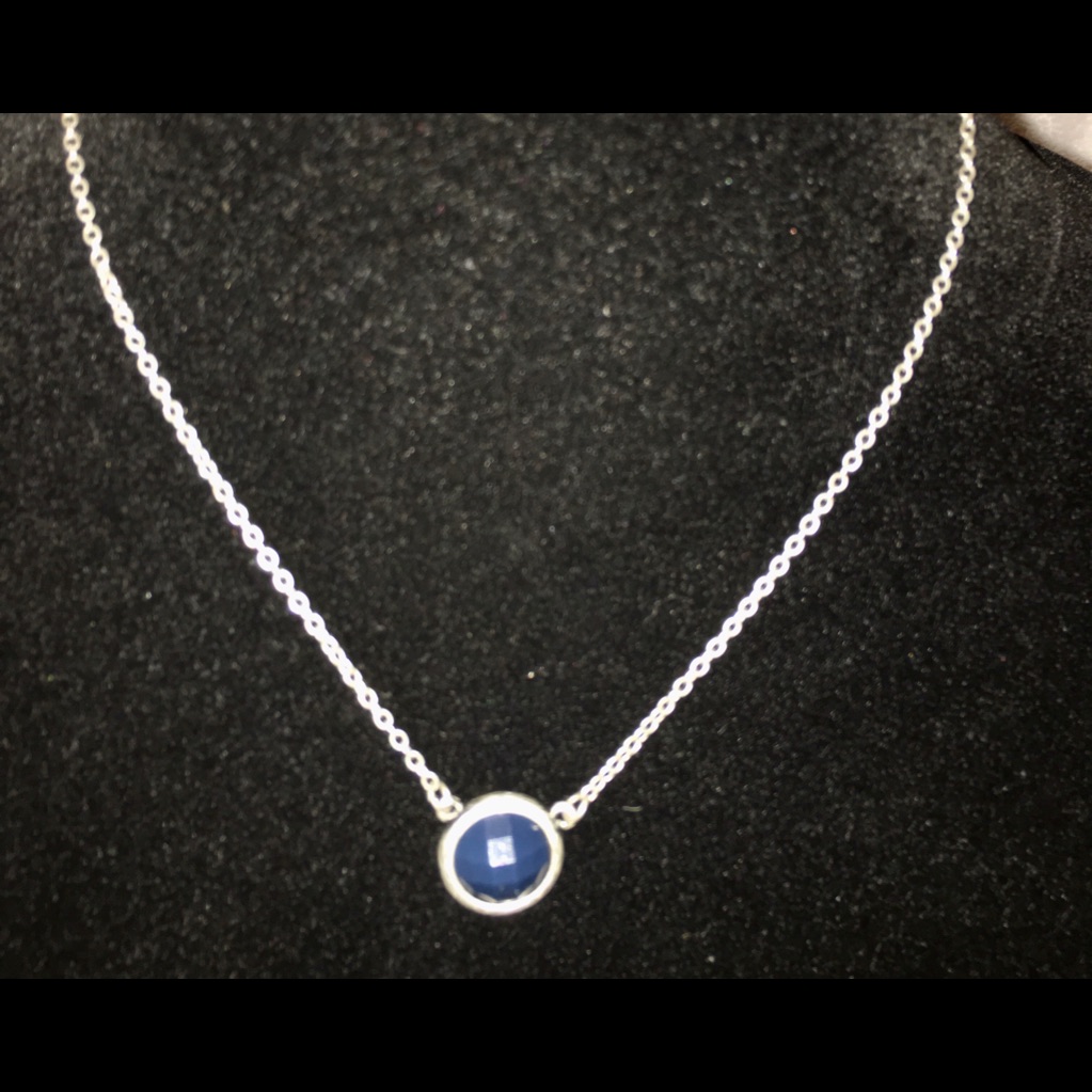 Dainty Blue Stone Necklace 8$